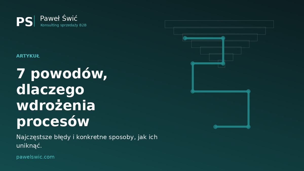 7 powodów, dlaczego wdrożenia procesów sprzedaży się nie udają